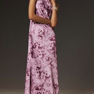 BHLDN Ruby Twist Satin Halter Gown